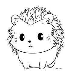 Cute Little Hedgehog Cartoon Graphic Design