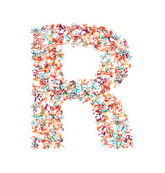 Decorative Music Note Letter R