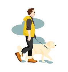 Man Walking Dog