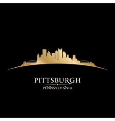 Pittsburgh Pennsylvania City Skyline Silhouette