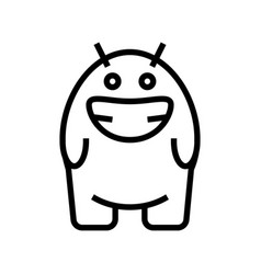 Smile Monster Alien Line Icon