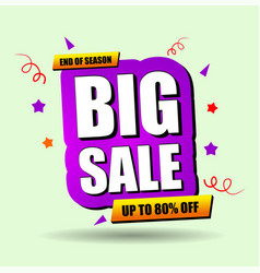 Abstract Template Big Sale On Light Background