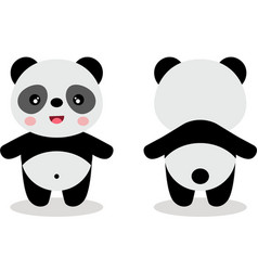 Cute Panda On Front And Back Position