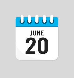 Icon Page Calendar Day - 20 June