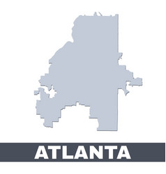 Atlanta Outline Map Map City Area