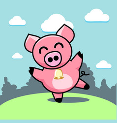 Cheerful Dancing Pig