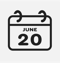 Icon Page Calendar Day - 20 June