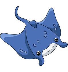 Manta Ray Cartoon Colored Clipart