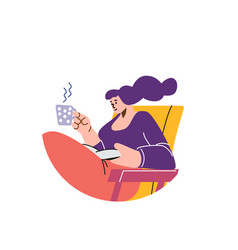 Person Cozily Reading And Drinking Coffee