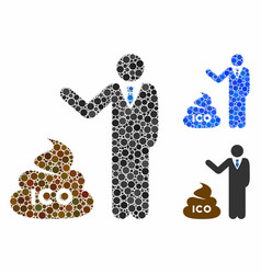 Businessman Show Ico Shit Mosaic Icon Circle