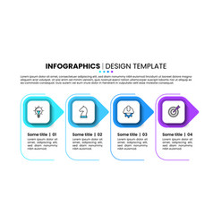 Infographic Template 4 Squares With Arrows