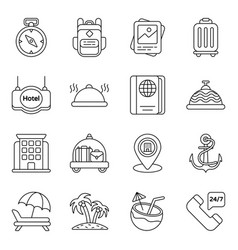 Pack Of Travel Linear Icons