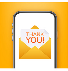 Thank You Message On Mobile Phone Screen