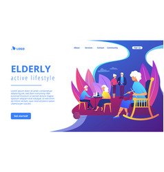 Activities For Seniors Concept Landing Page