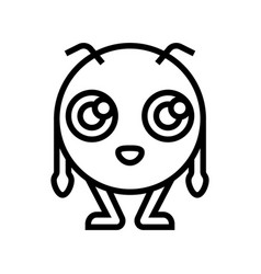 Baby Monster Alien Line Icon