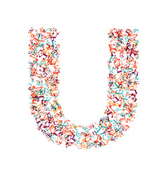 Decorative Music Note Letter U