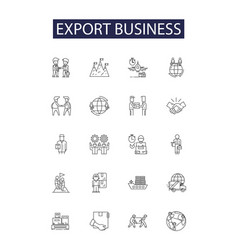 Export Business Line Icons And Signs