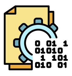 Malicious Code In Action Icon Color Outline