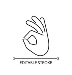 Okay Gesture Linear Icon