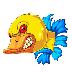 Angry Duck Head Mascot