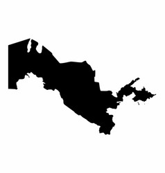 Uzbekistan Silhouette Map