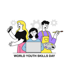 World Youth Skills Day Linear Poster