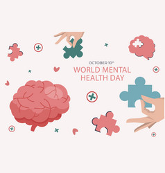 Flat World Mental Health Day Background