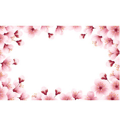 Floral Spring Cherry Flowers Blossom Border