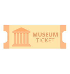 Museum Ticket Icon Cartoon Pass Coupon