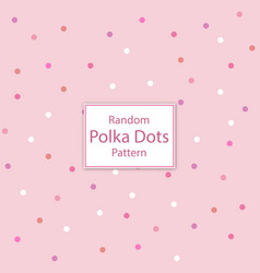 Seamless Pink And White Random Polka Dots Pattern