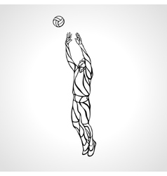 Volleyball setter silhouette Royalty Free Vector Image