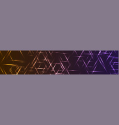 Abstract Glowing Neon Violet Orange Triangles