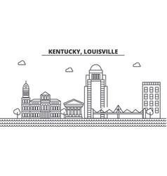 Kentucky Louisville Architecture Line Skyline