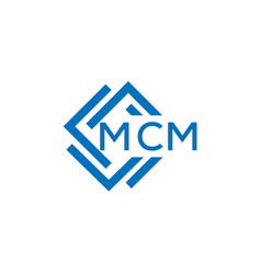 Mcm Letter Logo Design On White Background