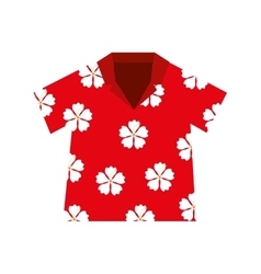 Shirt Hawaiian Flowers Red