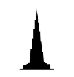 Burj Khalifa Black Silhouette Icon