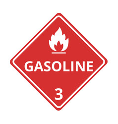 Isolated Gasoline 3 Hazmat Symbol