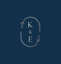 Ke Wedding Invitational Floral Initial Concept