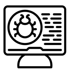 Computer Bug Icon Outline Cyber Crime