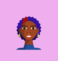 Black Woman With Colorful Hair Icon