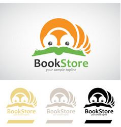 Book Store Logo Icon Of A Worm Reading A