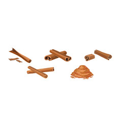 Cinnamon Dried Sticks Or Bark Strips Set