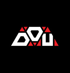 Dou Triangle Letter Logo Design With Triangle