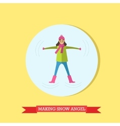 Girl Making Snow Angel