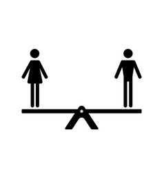 Icon Of A Man And Woman On A Seesaw Gender