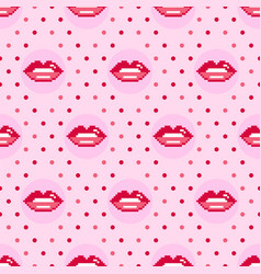 Pixel Lips Pattern