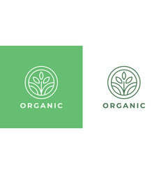 Organic Farm Leaf Logo Icon