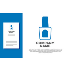 Blue Bottle Of Nail Polish Icon Isolated On White