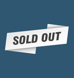 Sold Out Banner Template Ribbon Label