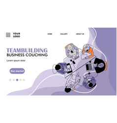 Team Building Business Landing Page Art